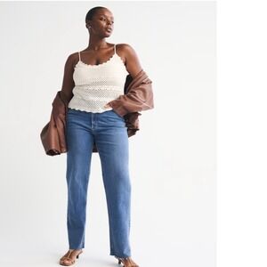 Abercrombie & Fitch Slim Straight Ultra High Rise Jeans Denim‎